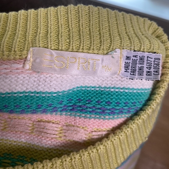 Vintage Esprit Women’s Knit Sweater Medium - Picture 5 of 6